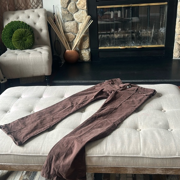 Brandy Melville Pants - J Galt Brandy Melville Brown Flare Pants Size Small
